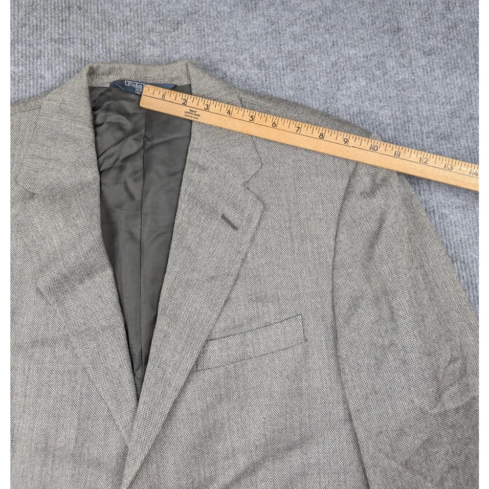 Vintage Polo Ralph Lauren Blazer Mens 44R Silk Wool Italy Preppy Quiet Luxury
